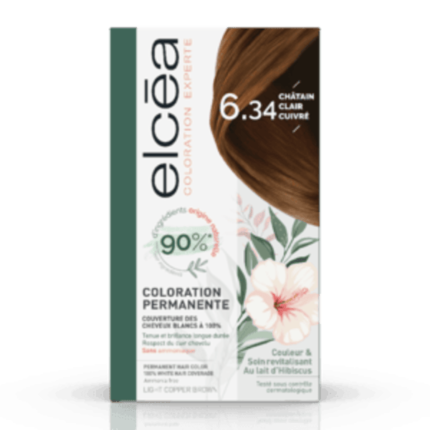 ELCEA COLORATION PERMANENTE N°6.34 CHATAIN CLAIR CUIVRE