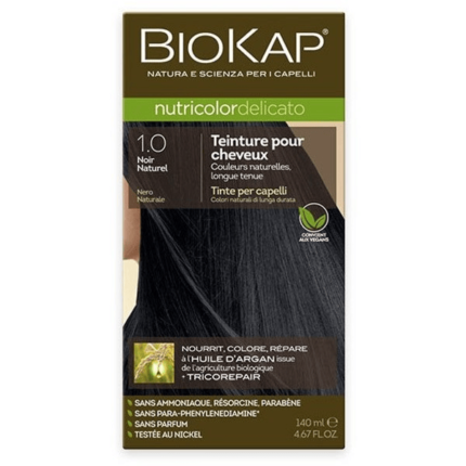 BIOKAP NUTRICOLOR DELICATO N° 1.0 NOIR NATUREL - 140 ML