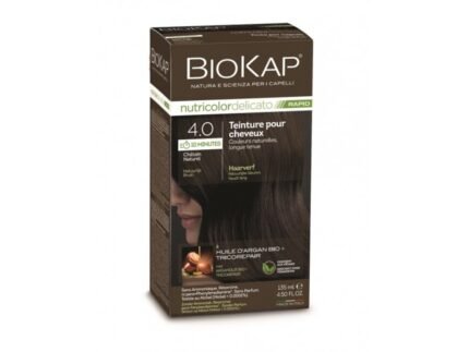BIOKAP NUTRICOLOR DELICATO RAPID N° 4.0 CHATAIN NATUREL - 135 ML