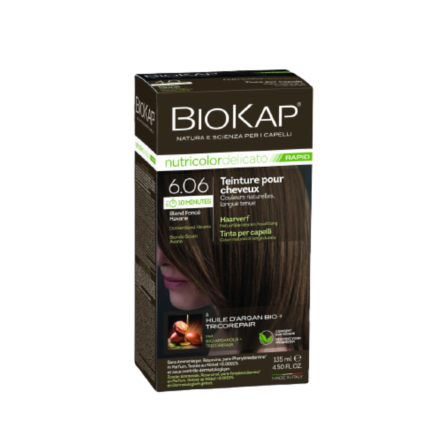 BIOKAP NUTRICOLOR DELICATO RAPID N° 6.06 BLOND FONCE HAVANE - 135 ML