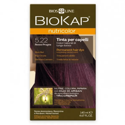 BIOKAP NUTRICOLOR N° 5.22 ROUGE PRUNE - 140 ML