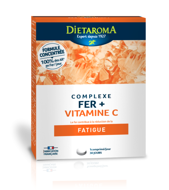 DIETAROMA COMPLEXE FER +VITAMINE C - 30 COMPRIMES – Image 1