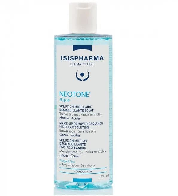 ISISPHARMA NEOTONE AQUA – 400 ML1 ISISPHARMA NEOTONE AQUA SOLUTION MICELLAIRE DEMAQUILLANTE ECLAT – 400 ML – Image 1