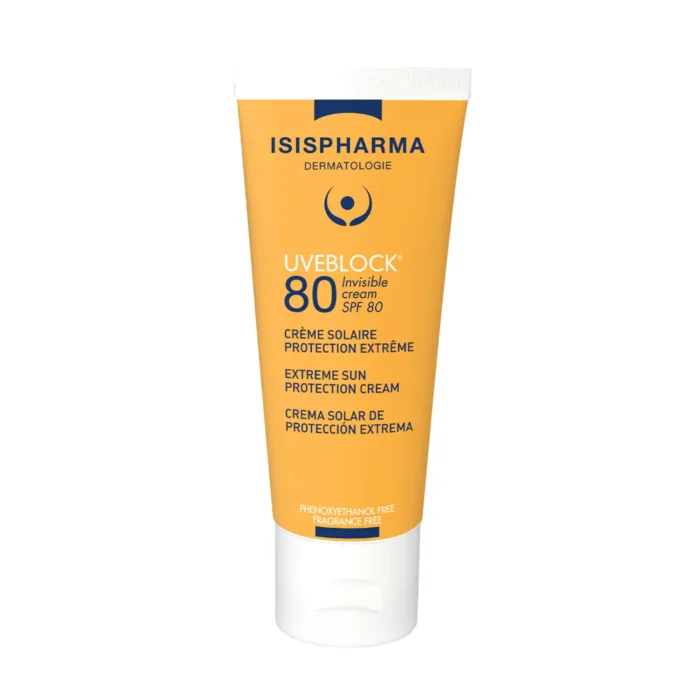 ISISPHARMA UVEBLOCK CREME INVISIBLE SPF 80 - 40 ML – Image 1