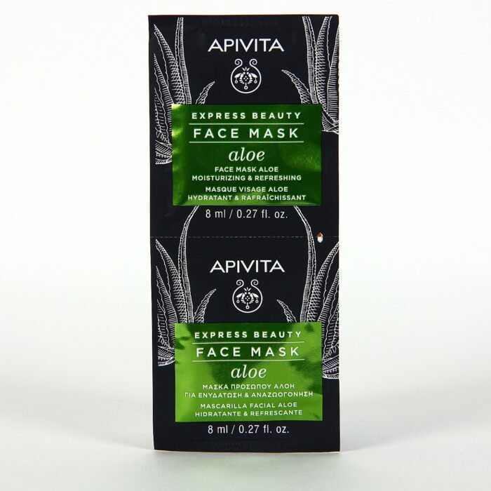 APIVITA EXPRESS BEAUTY FACE MASQUE ALOE RAFRAICHISSANT ET HYDRATANT - 2X8 ML – Image 1