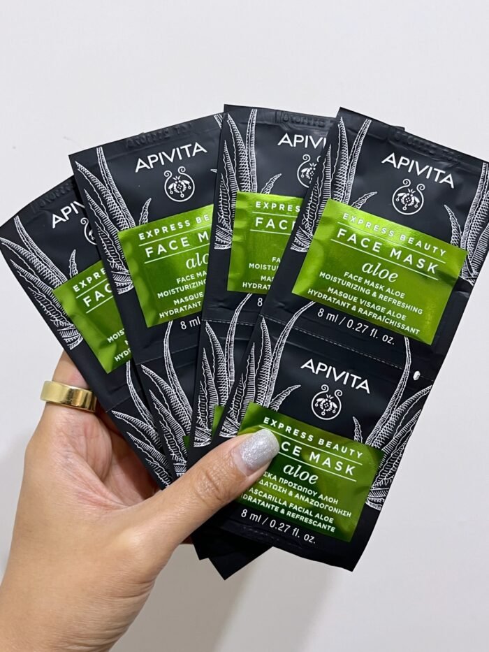 APIVITA EXPRESS BEAUTY FACE MASQUE ALOE RAFRAICHISSANT ET HYDRATANT - 2X8 ML – Image 4