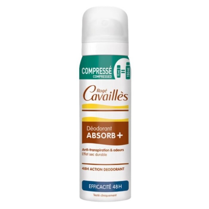ROGE CAVAILLES DEO ABSORB+SPRAY COMPRESSE EFFICACITE 48H – 75 ML – Image 1
