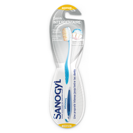 SANOGYL BROSSE A DENTS INTERDENTAIRE MEDIUM ROSE,BLEU,VERT