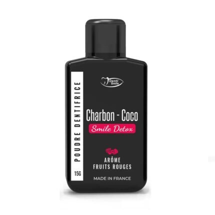 DENTI-SMILE POUDRE BLANCHEUR CHARBON-COCO FRUITS ROUGES – 15 G