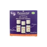 PURESSENTIEL PACK LES HUILES ESSENTIELLES RELAXATION-SOMMEIL LAVANDE VRAIE+GÉRANIUM+ YLANG YLANG