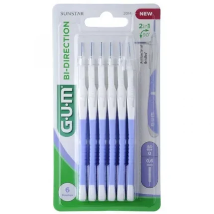 GUM BROSSETTE BI-DIRECTION MEGA MICRO-FINE ( 0,6 MM ) RÉF : 2014 – 6 UNITÉS