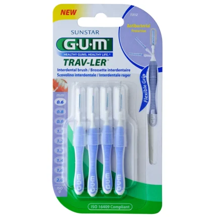 GUM BROSSETTE TRAV-LER FINE ( 0,6 MM ) RÉF : 1312 - 4 UNITÉS