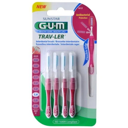 GUM BROSSETTE TRAV-LER FINE ( 1,4 MM ) RÉF : 1612- 4 UNITÉS