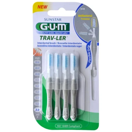 GUM BROSSETTE TRAV-LER LARGE ( 2,0 MM ) RÉF : 1618- 4 UNITÉS