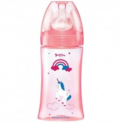 DODIE BIB INI+ ROSE LICORNE 0-6M TET RONDE 3 VIT D2 - 270 ML