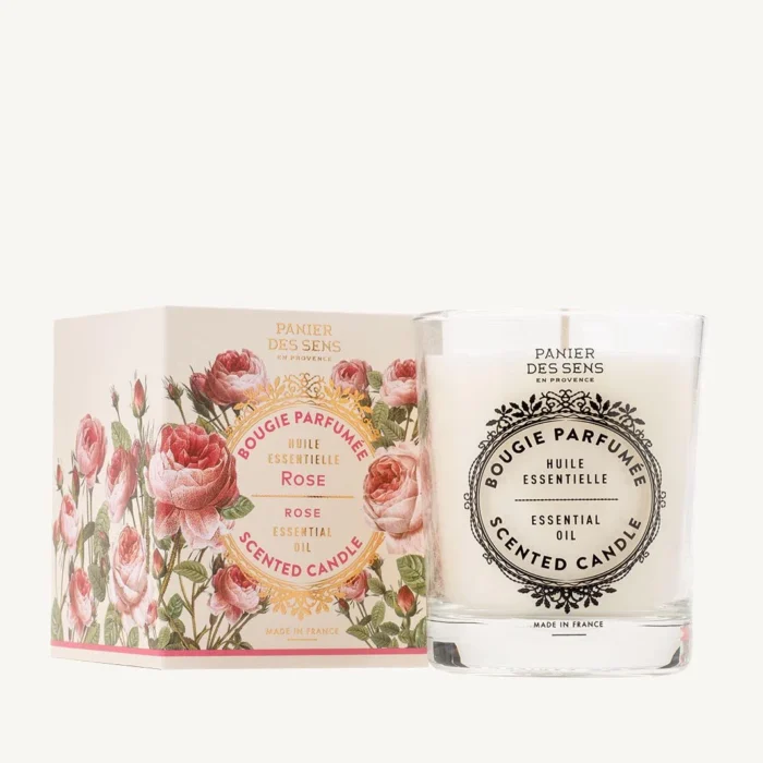 PANIER DES SENS BOUGIE PARFUMEE ROSE – 180 G – Image 1