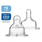 DODIE TETINE PLATE SENS + ANTI COLIQUE D4 +6M LIQUIDE EPAIS X2 – Image 2