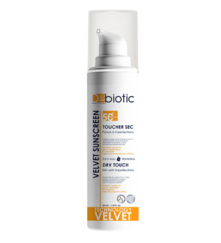 D-BIOTIC VELVET ECRAN SOLAIRE TOUCHER SEC SPF 50+ - 50 ML